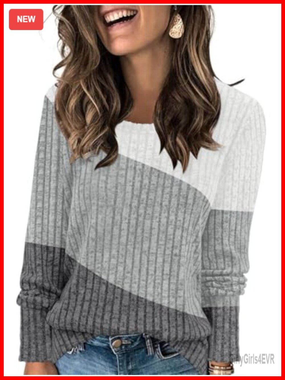 Womens Lightweight Knit Tunic Sweater Long Sleeve Crewneck Pullover